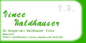 vince waldhauser business card